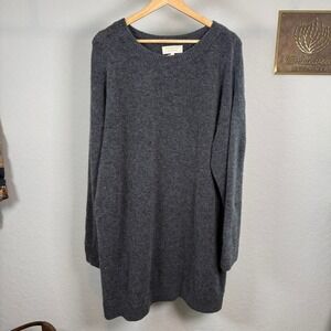 Sezane Freja Dress Gris Anthracite Baby Alpaca Sweater Dress XXL NEW S232ROB038G
